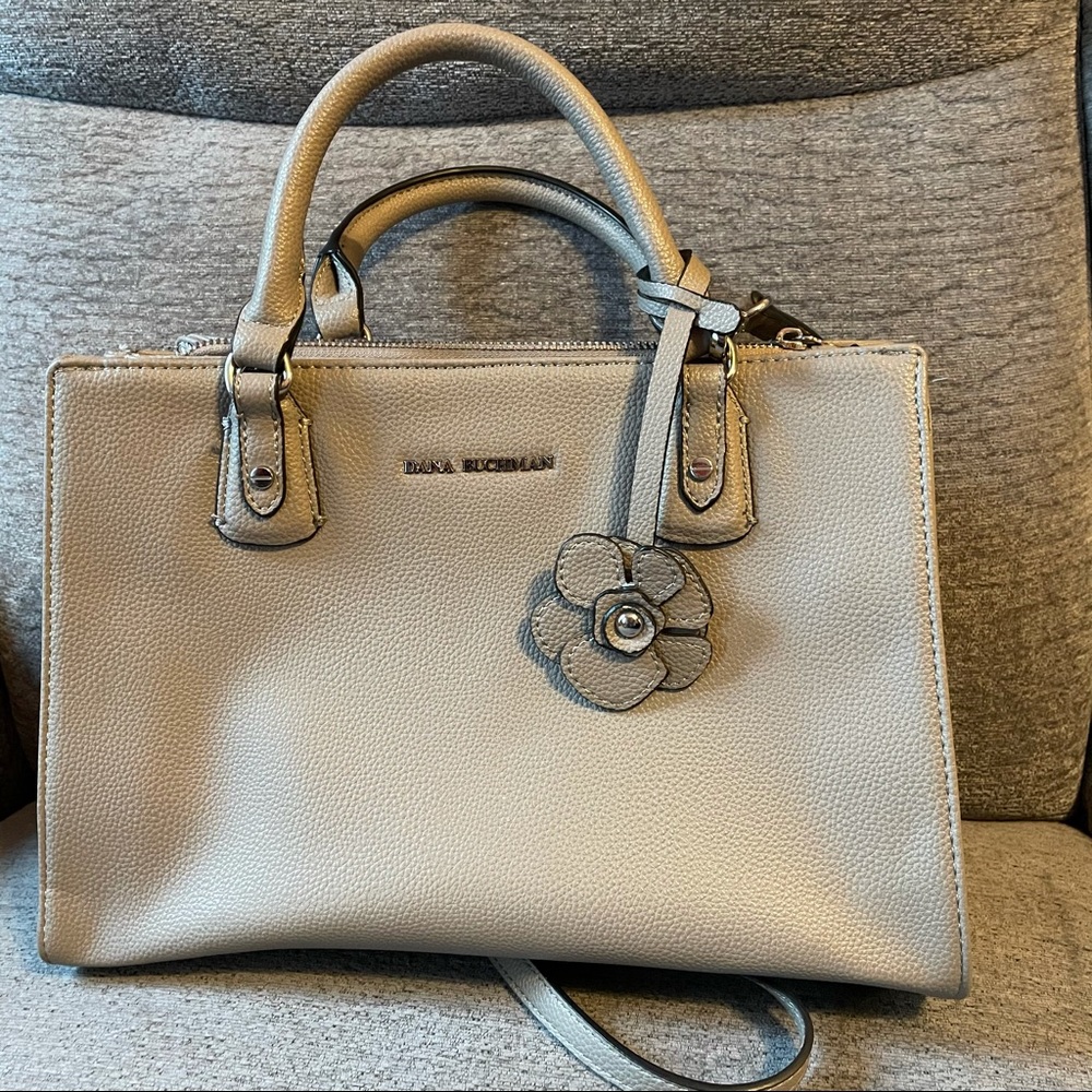 Dana Buchman Gray Top Handle Satchel w/ Straps
